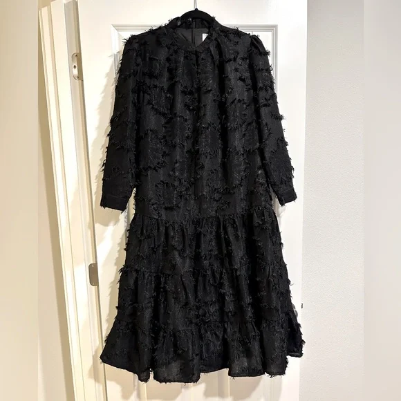 Black feathered Dainty Jewells dress - Picture 1 of 5